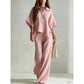 👚LAST DAY 49% OFF🌟🎁Women's Short Sleeve Shirt and Long Pants Set
