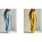 👚LAST DAY 49% OFF🌟🎁Women's Short Sleeve Shirt and Long Pants Set