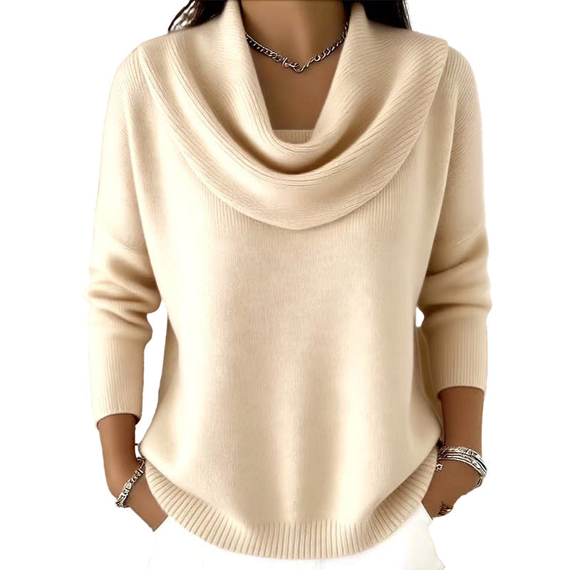 Elegant fallender Strickpullover