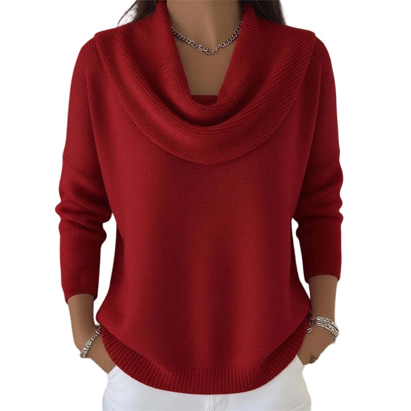 Elegant fallender Strickpullover