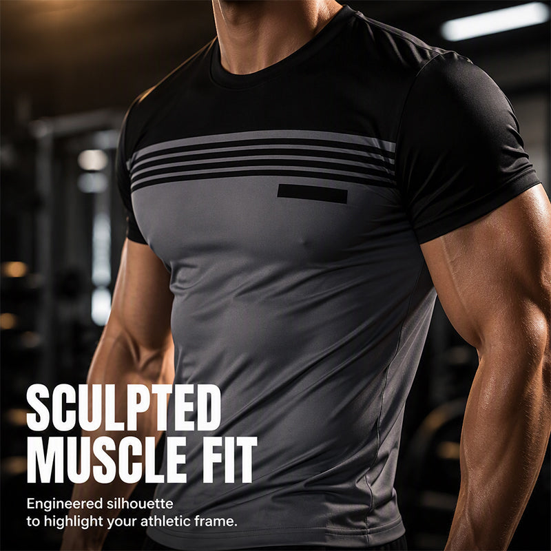 Herren Lässiges Bedrucktes Kurzarm Rundhals T-Shirt