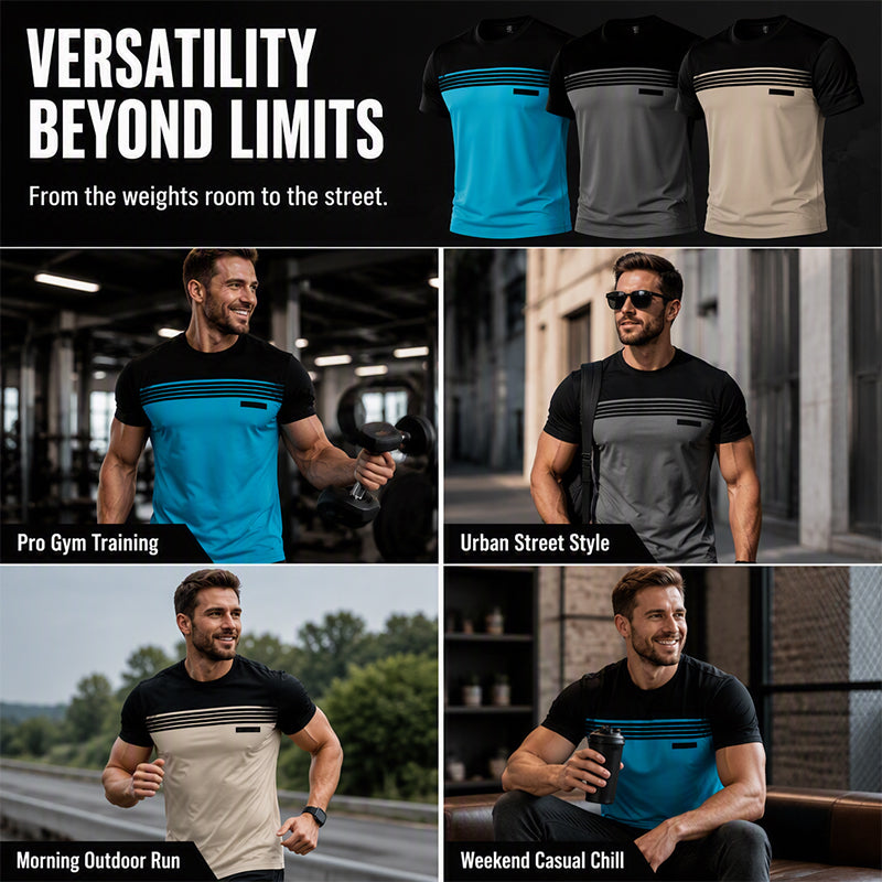 Herren Lässiges Bedrucktes Kurzarm Rundhals T-Shirt