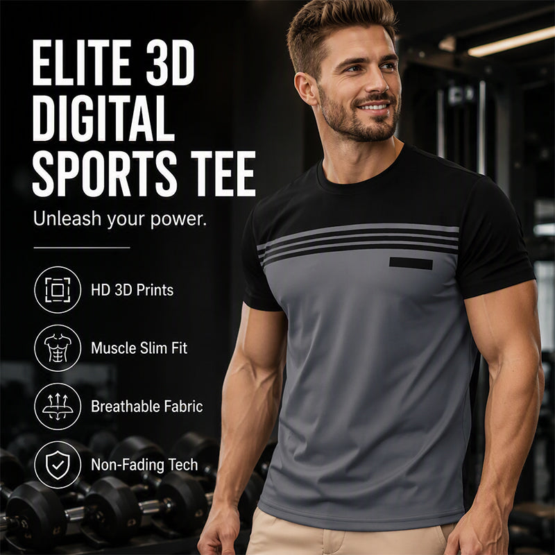 Herren Lässiges Bedrucktes Kurzarm Rundhals T-Shirt