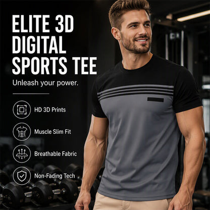 Herren Lässiges Bedrucktes Kurzarm Rundhals T-Shirt