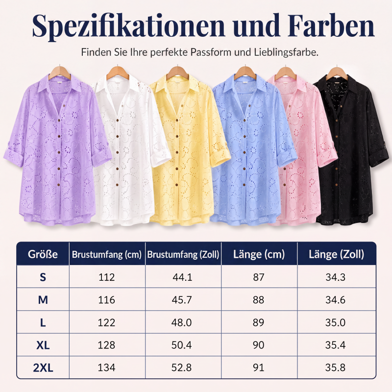 Kurzarmshirt für Damen aus Lochstickerei, Spitze und Burnout-Stoff