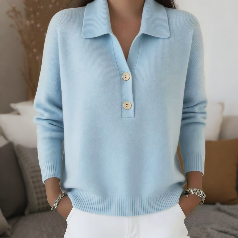 Elegante Strickpullover mit Reverskragen für Damen
