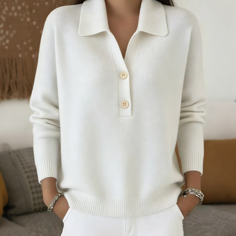 Elegante Strickpullover mit Reverskragen für Damen