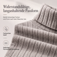 Geripptes Damen-Langarm-Strickkleid mit Rollkragen