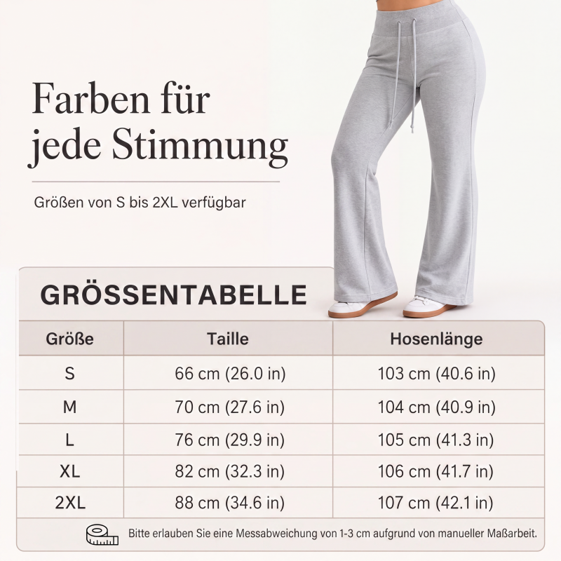 Hochbundhosen für Damen im Schlaghosen-Stil