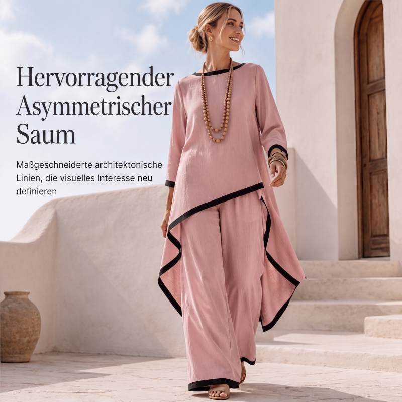 Zweiteiler für Damen: Lässige Tunika und Hose mit weitem Bein