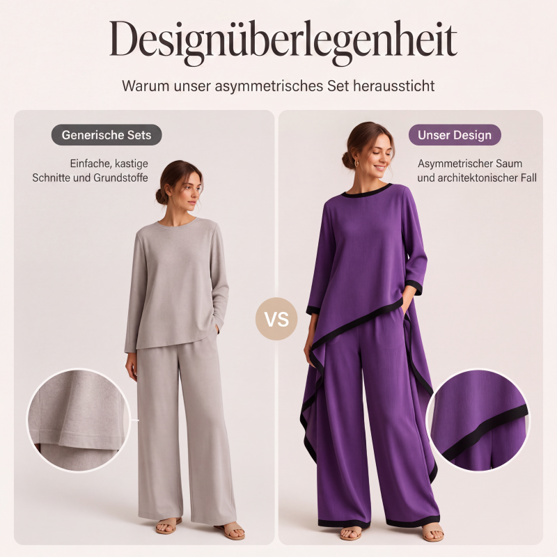 Zweiteiler für Damen: Lässige Tunika und Hose mit weitem Bein