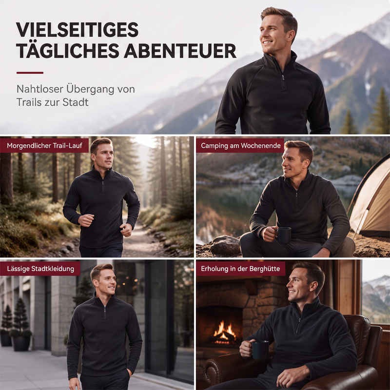 📢🎉50%Rabatt!!!🛍️✨Isolierende Fleece-Jacke mit halblangem Reißverschluss – perfekt zum Wandern und für den Alltag