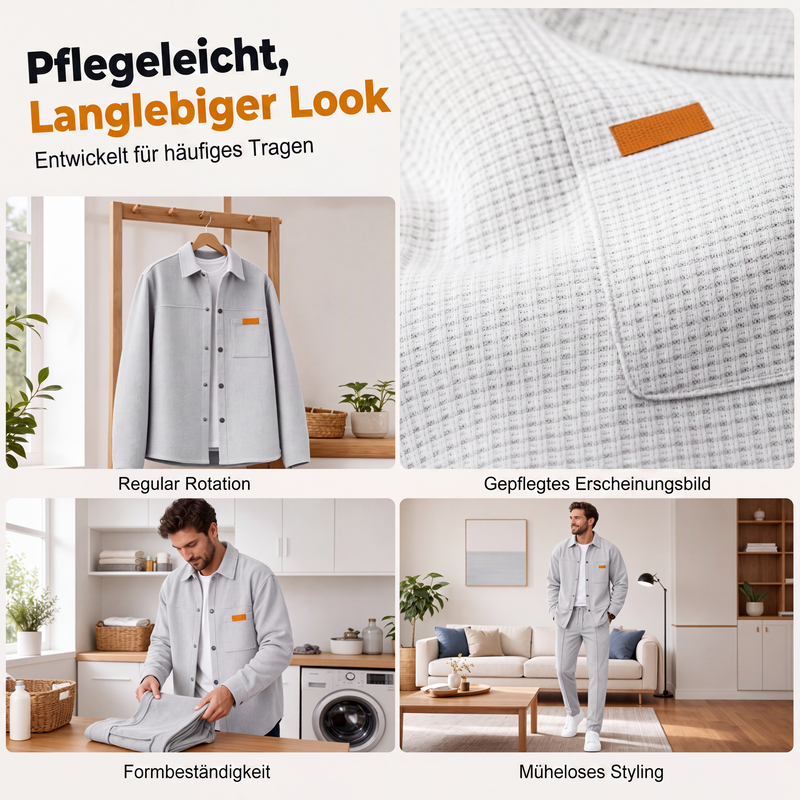 📢📢50%Rabatt!!!💎🧥 Herren-Waffel-Lounge-Set – bequem und vielseitig