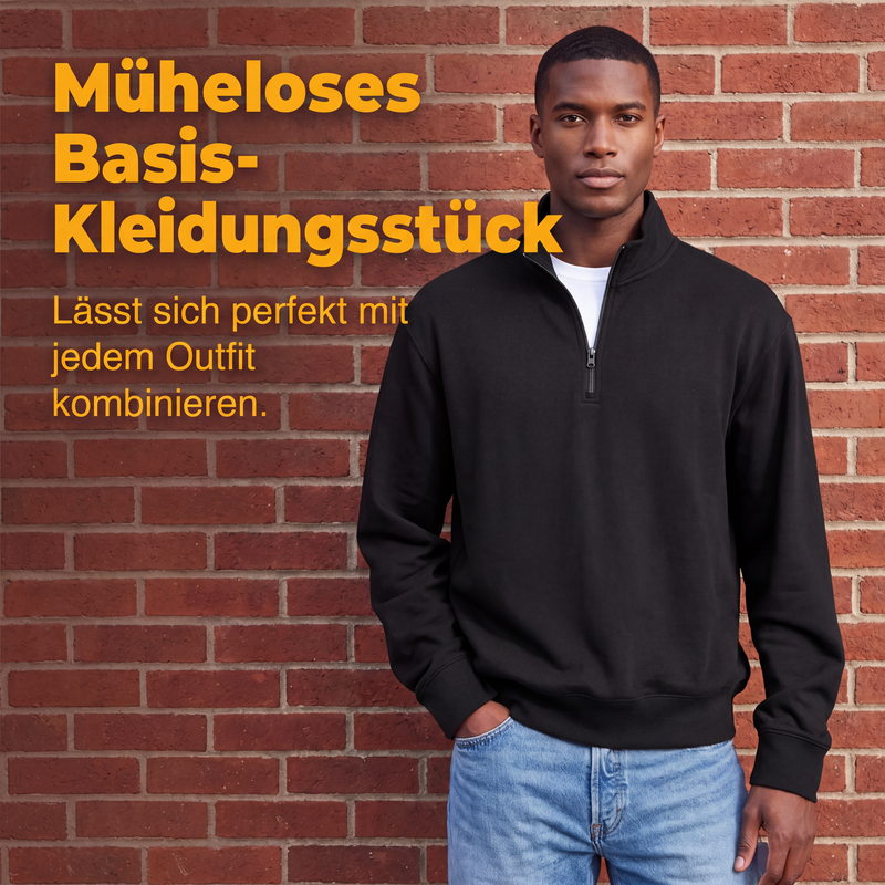 🔥 Nur heute 50 %! Herren-Troyer mit Stehkragen und Rippstruktur