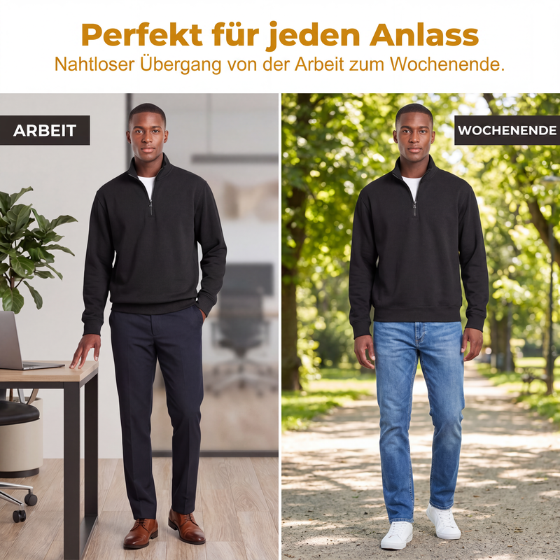 🔥 Nur heute 50 %! Herren-Troyer mit Stehkragen und Rippstruktur