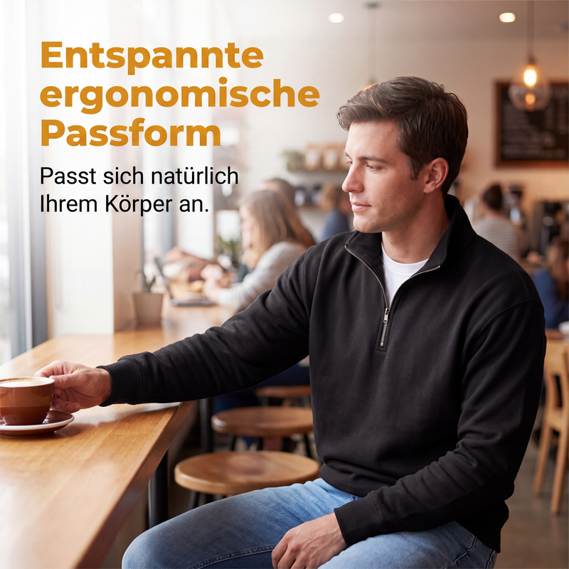 🔥 Nur heute 50 %! Herren-Troyer mit Stehkragen und Rippstruktur