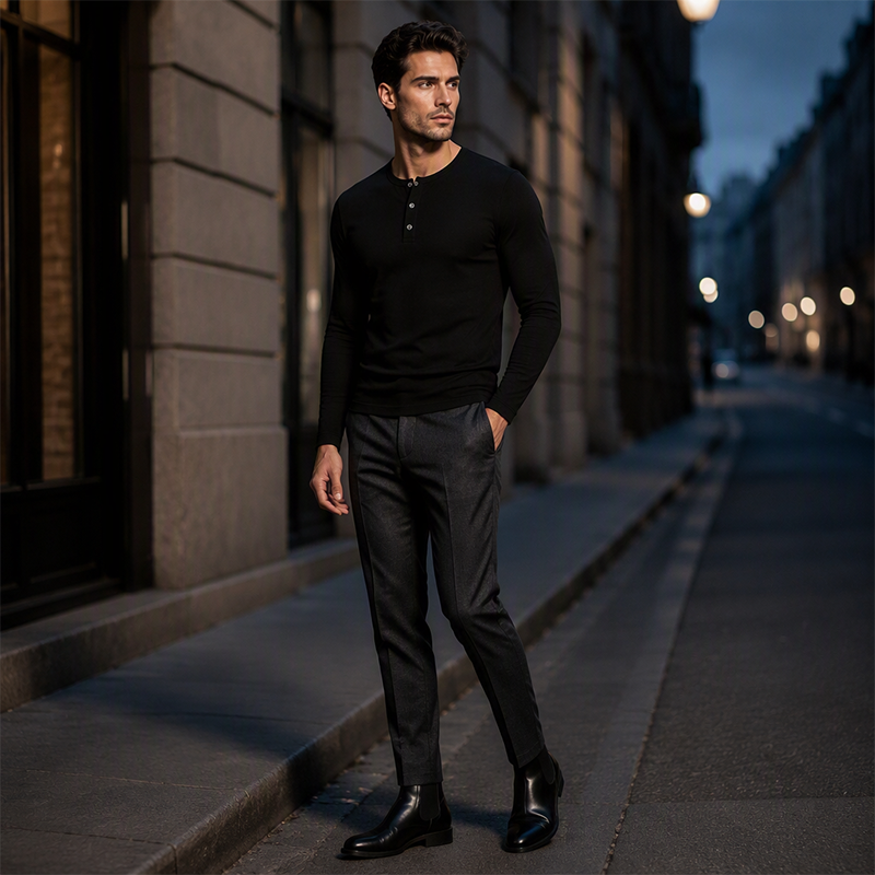 💎👕 Neuheiten – Klassisches Henley-Hemd – bequem und vielseitig