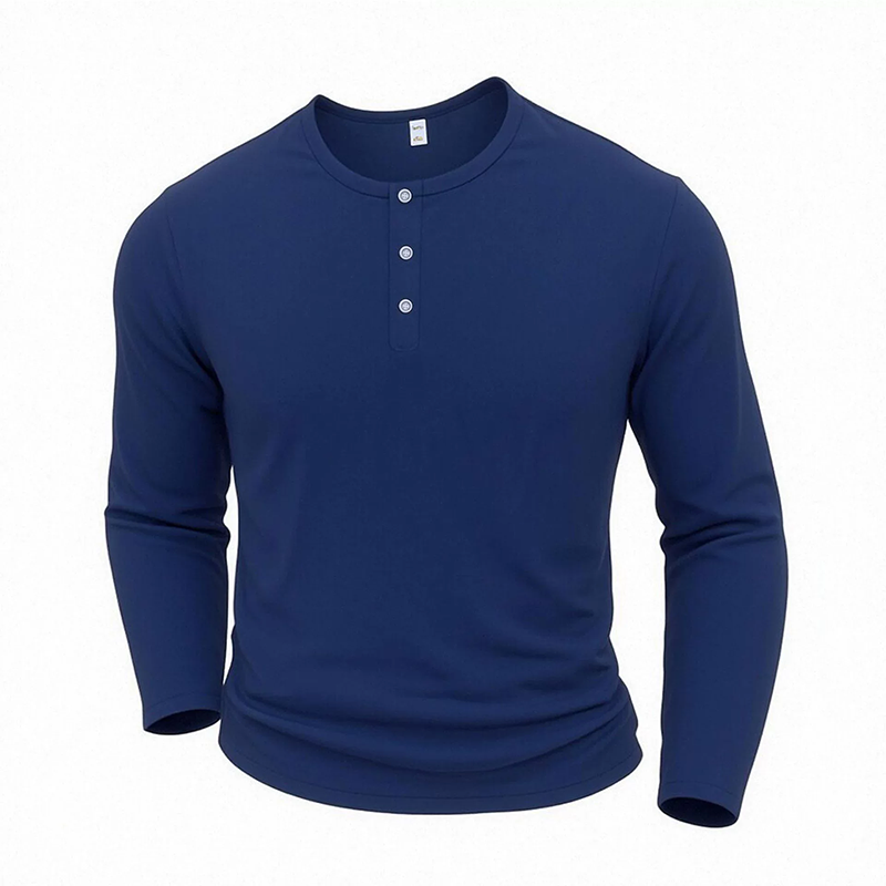 💎👕 Neuheiten – Klassisches Henley-Hemd – bequem und vielseitig