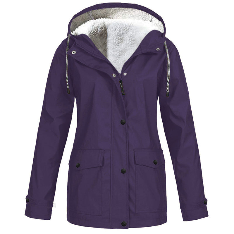 💎Neuheiten 🧥 Winddichte Jacke mit weichem Fleecefutter und Kapuze – für alle Wetterlagen