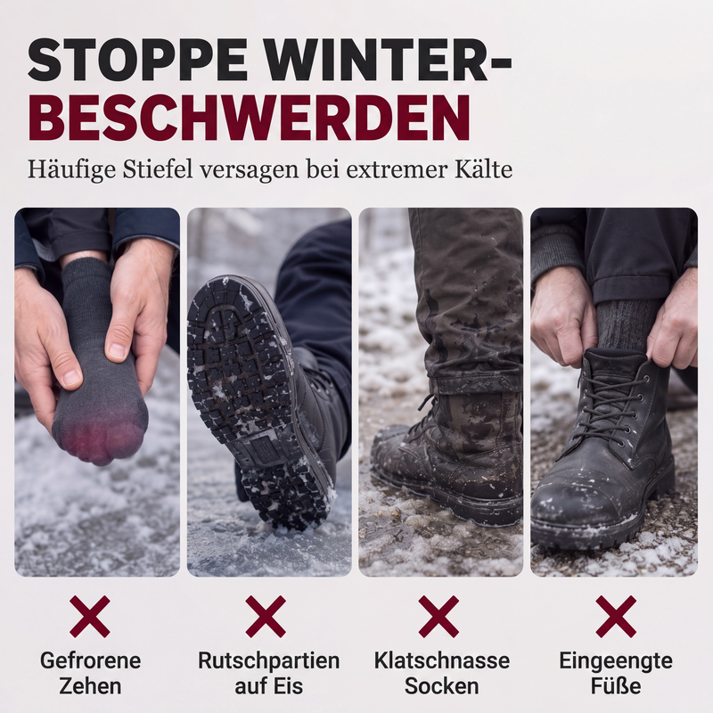 🥾 50 % RABATT | Warme Füße ohne lästiges Schnüren – Herren Winter-Slip-On Boots mit Plüschfutter