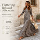 ✨ Zeitloser Statement-Look | Langärmliges Maxikleid für Damen mit Leopardenmuster