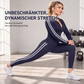 🎉🍂Herbstneuheit – 50% Rabatt!🧥👖Gestreiftes Damen-Set mit Kapuze und Reißverschluss, bestehend aus Kapuzenpullover und Hose