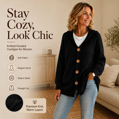 📢📢50%Rabatt!!!🎉📦 Täglich 500+ Pakete versendet – Der Wahnsinn! Lässige Damen-Strickjacke mit Kapuze