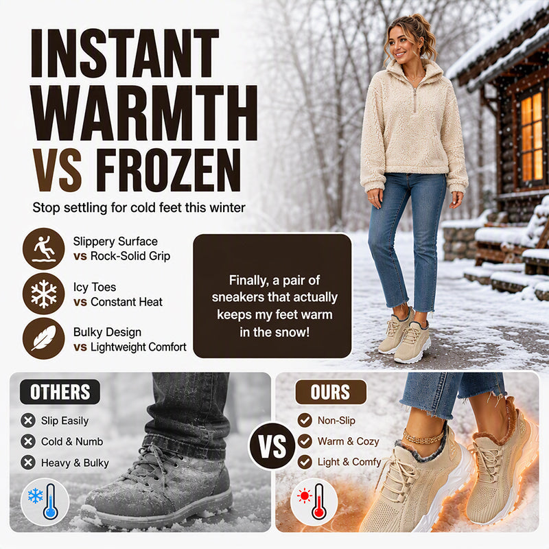 🔥Räumungsverkauf🔥 Warme Wintersneaker aus Strick für Damen