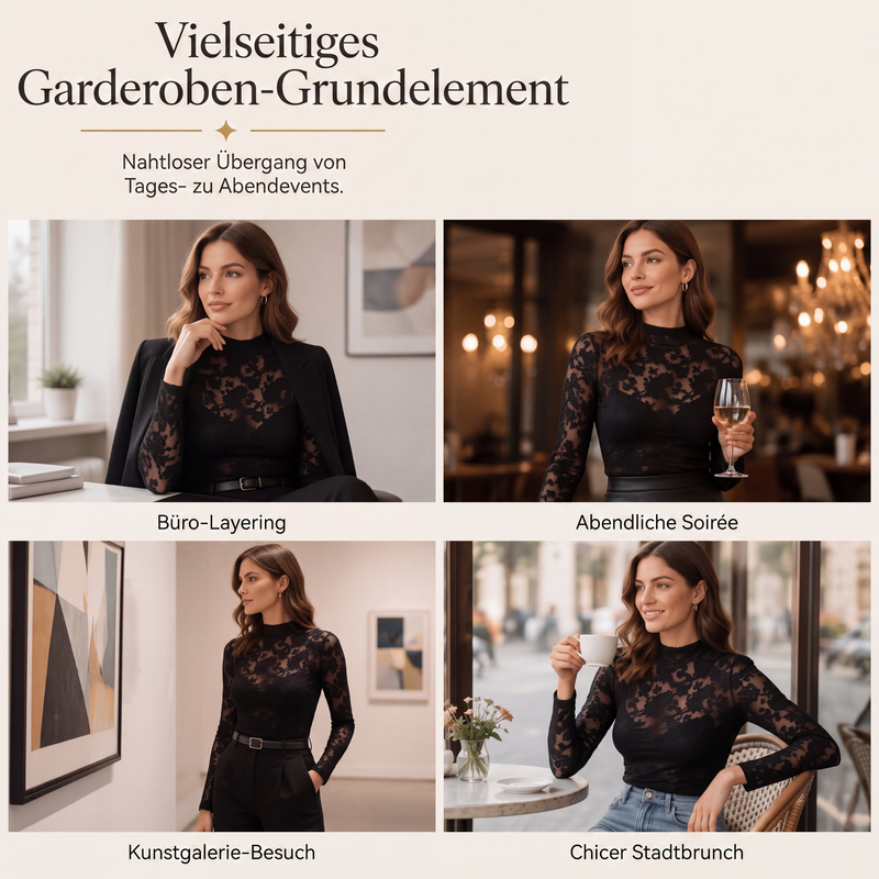 📢🎉50%Rabatt!!!🛍️✨Elegante Langarm-Spitzenshirts für Damen