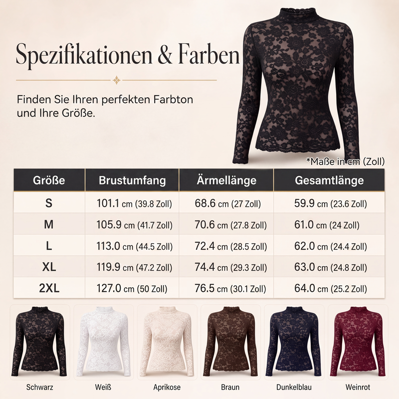📢🎉50%Rabatt!!!🛍️✨Elegante Langarm-Spitzenshirts für Damen