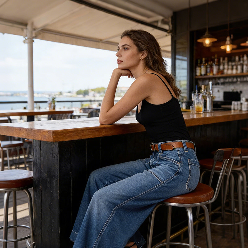 👖✨ Neuheiten – Damen High-Waist Weite Jeans