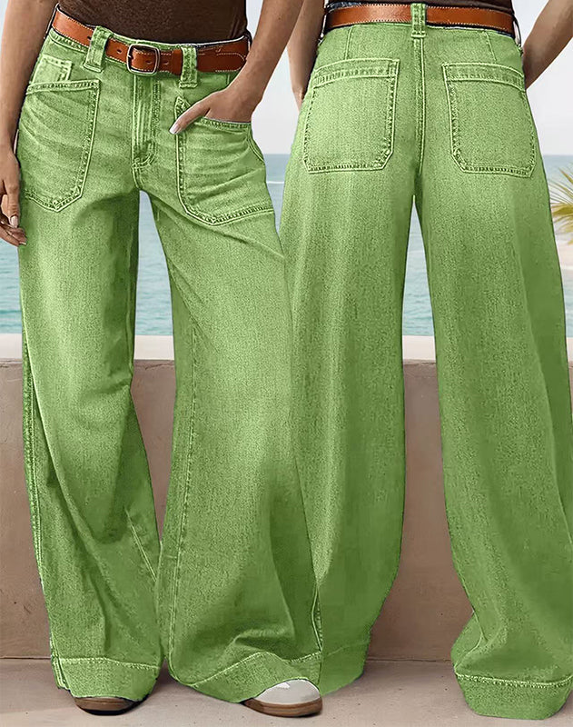 👖✨ Neuheiten – Damen High-Waist Weite Jeans