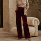 💎👖 Neuheiten – Damen Samt-High-Waist-Weitbein-Hose – elegant und bequem