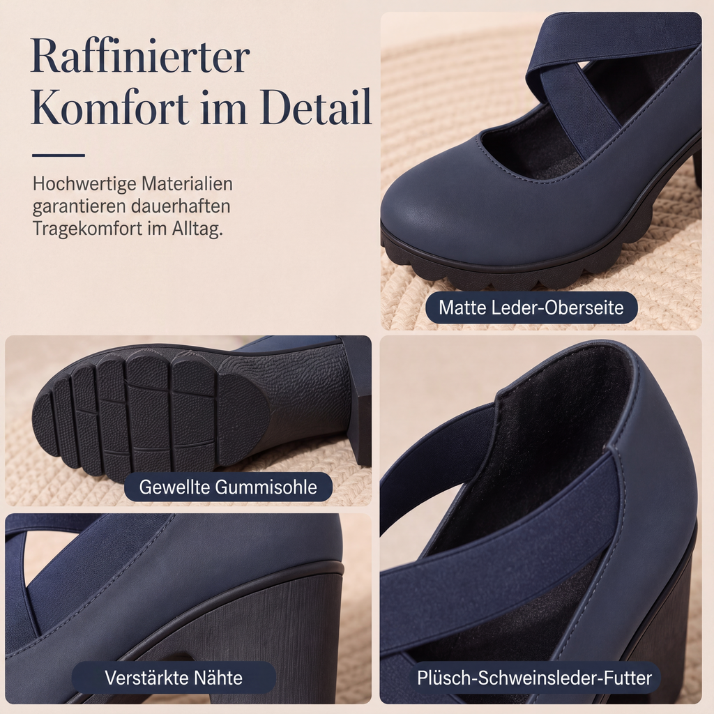 ⌛Zeitlich begrenzt – 50% Rabatt!!!🎉👠Mary-Jane-Schuhe für Damen mit runder Spitze, überkreuzten Riemen, Blockabsatz, Plateau und Cut-Out-Ausschnitten, hochhackig