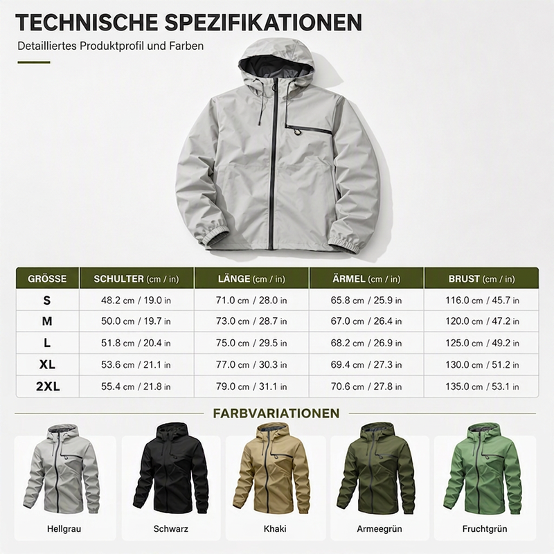 📢📢50% Rabatt!!! 🎉✨Wasserdichte Outdoor-Kapuzenjacke für Herren