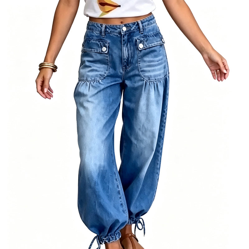 👖 50% Rabatt | 2 Looks in 1 – Verstellbare High-Waist Balloon Jeans