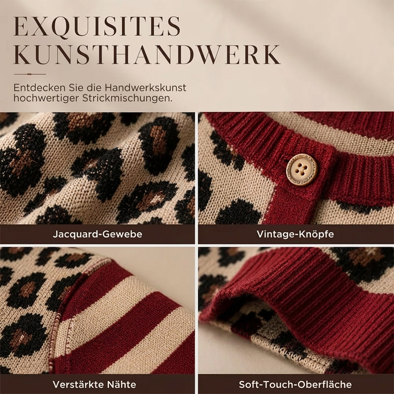 🔥Beliebtes Produkt ！✨Leoparden-Strickjacke für Damen
