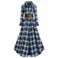 📢🎉50%Rabatt!!!🛍️🍂 Plus-Size-Kleid im französischen Vintage-Karomuster – Feminin, bequem & immer passend