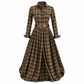 📢🎉50%Rabatt!!!🛍️🍂 Plus-Size-Kleid im französischen Vintage-Karomuster – Feminin, bequem & immer passend