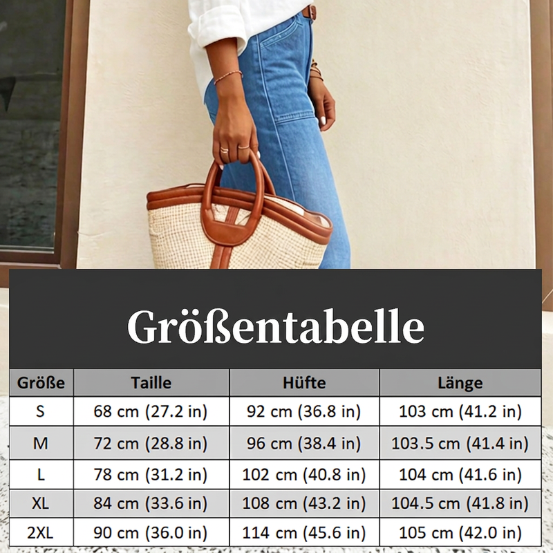 Stretch-Jeans mit geradem Bein für Damen