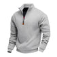 Herren-Pullover mit Stehkragen und Viertelreißverschluss