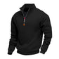 Herren-Pullover mit Stehkragen und Viertelreißverschluss