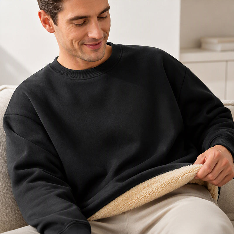 🔥Räumungsverkauf🔥Herren-Sweatshirt mit Fleecefutter und Rundhalsausschnitt