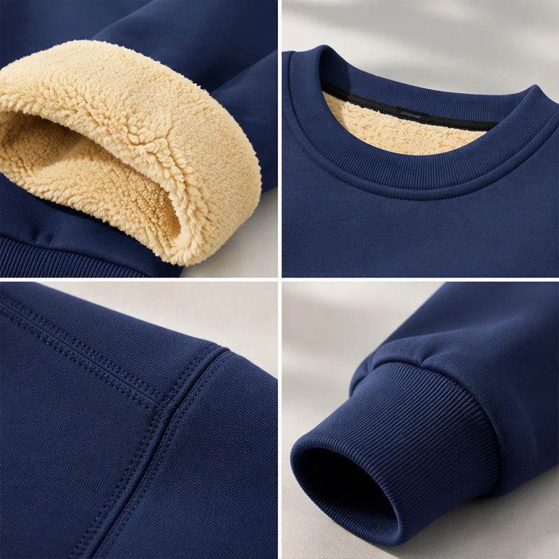 🔥Räumungsverkauf🔥Herren-Sweatshirt mit Fleecefutter und Rundhalsausschnitt