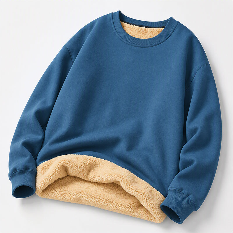 🔥Räumungsverkauf🔥Herren-Sweatshirt mit Fleecefutter und Rundhalsausschnitt