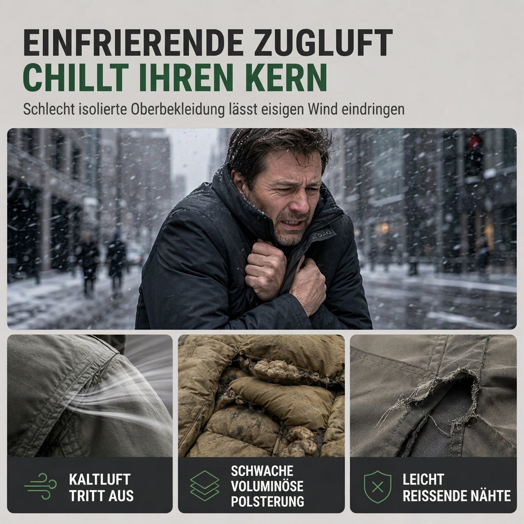 ✨ Neu eingetroffen – jetzt versandkostenfrei!✈Herren Freizeit Mittellange Gepolsterte Winter Verdickte Warme Oberbekleidung Mantel Übergröße