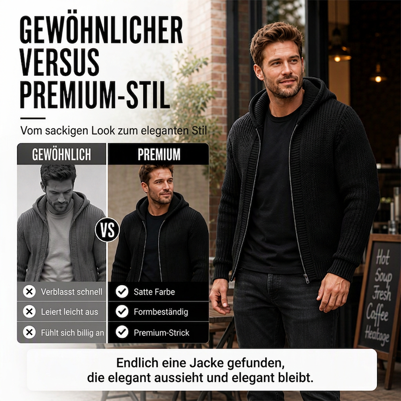 🏃‍♀️ Es wird im Akkord weggeschnappt – zögern Sie nicht! Legerer Kapuzen-Strickpullover mit Reißverschluss für Herren