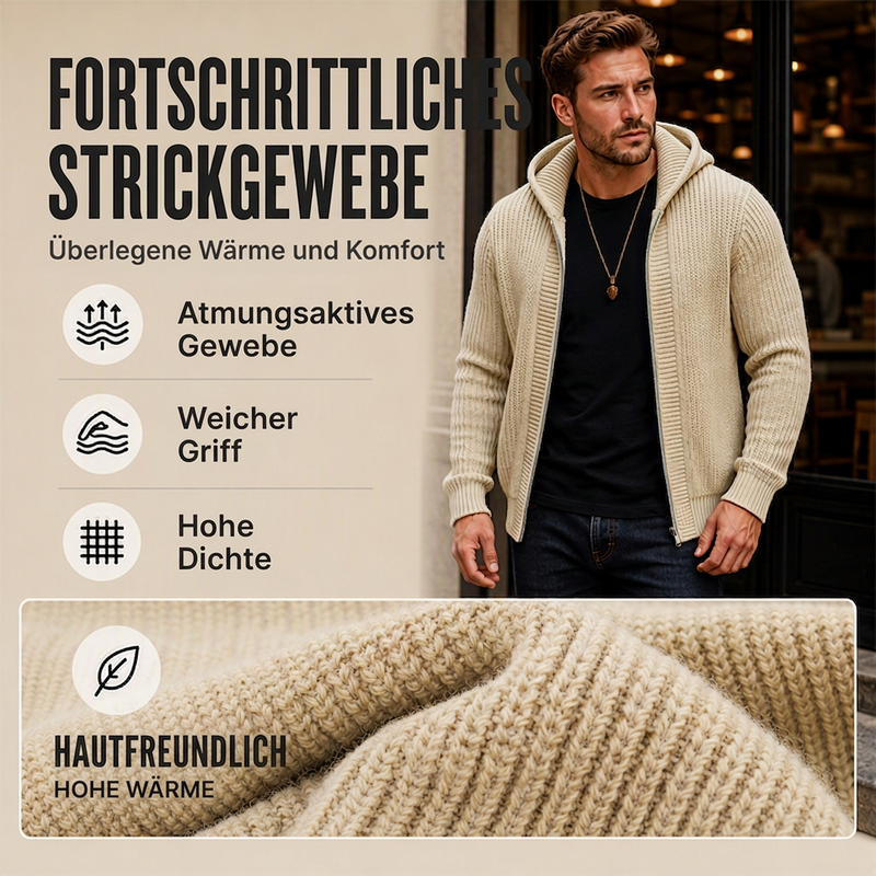 🏃‍♀️ Es wird im Akkord weggeschnappt – zögern Sie nicht! Legerer Kapuzen-Strickpullover mit Reißverschluss für Herren