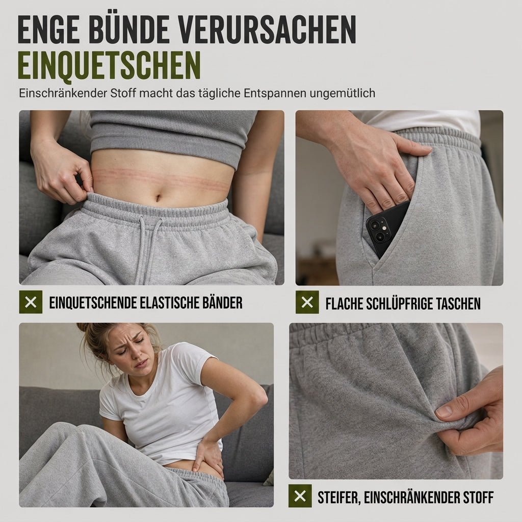 Weite Vintage-Sweathose für Damen, gewaschenes Material
