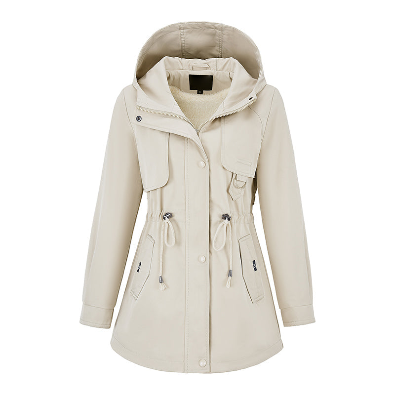 📢🎉50%Rabatt!!!🛍️✨Lässige, warme mittelange Damen-Kapuzenjacke